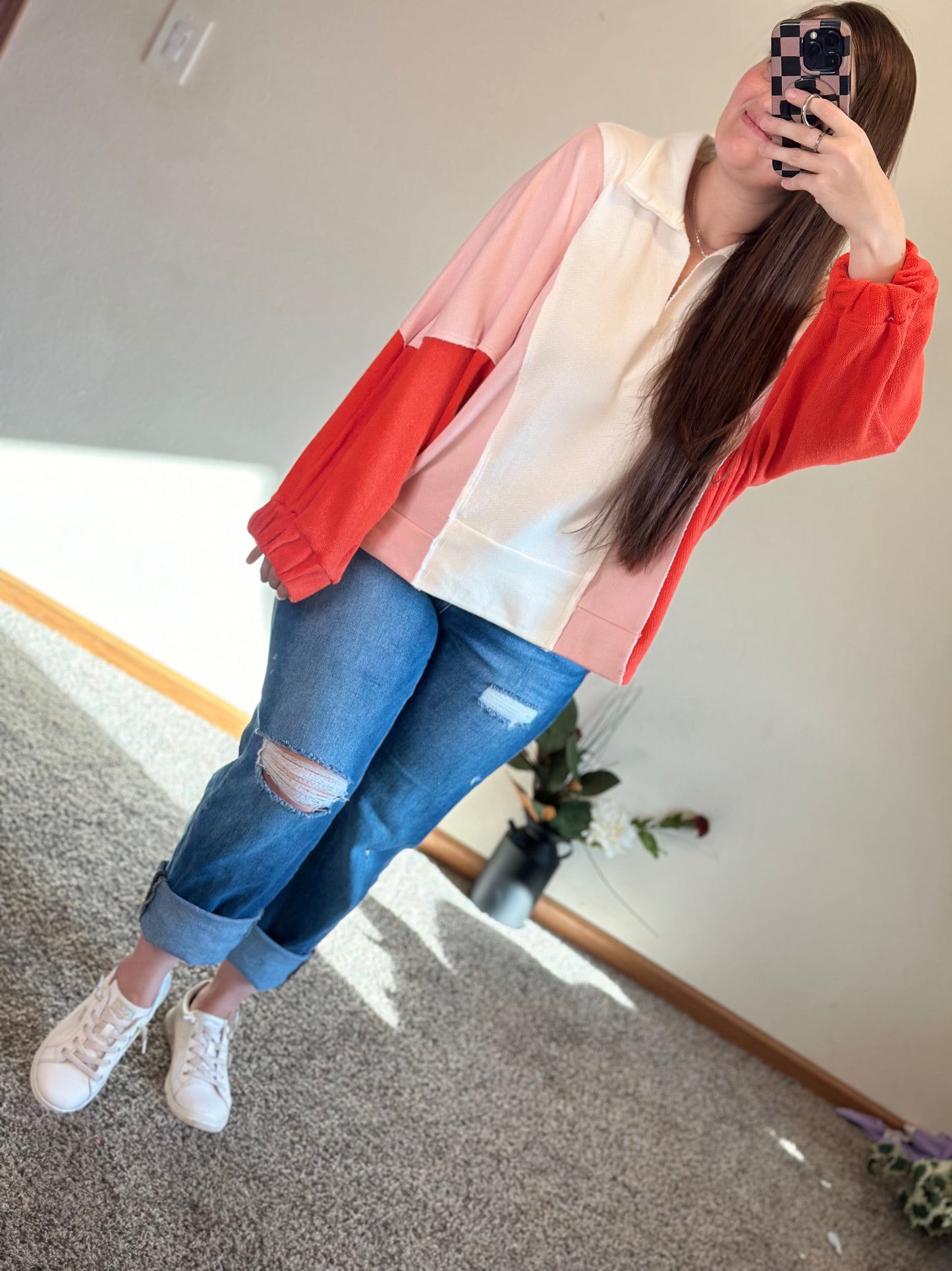 Poppy Pullover- Strawberry Cream