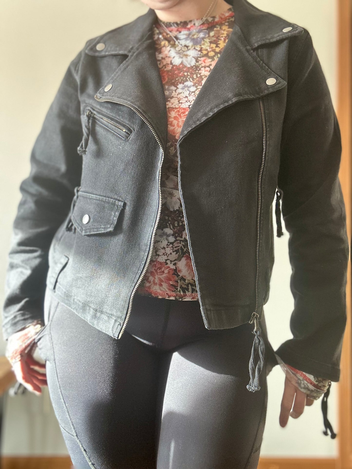 Mia Moto Denim Jacket