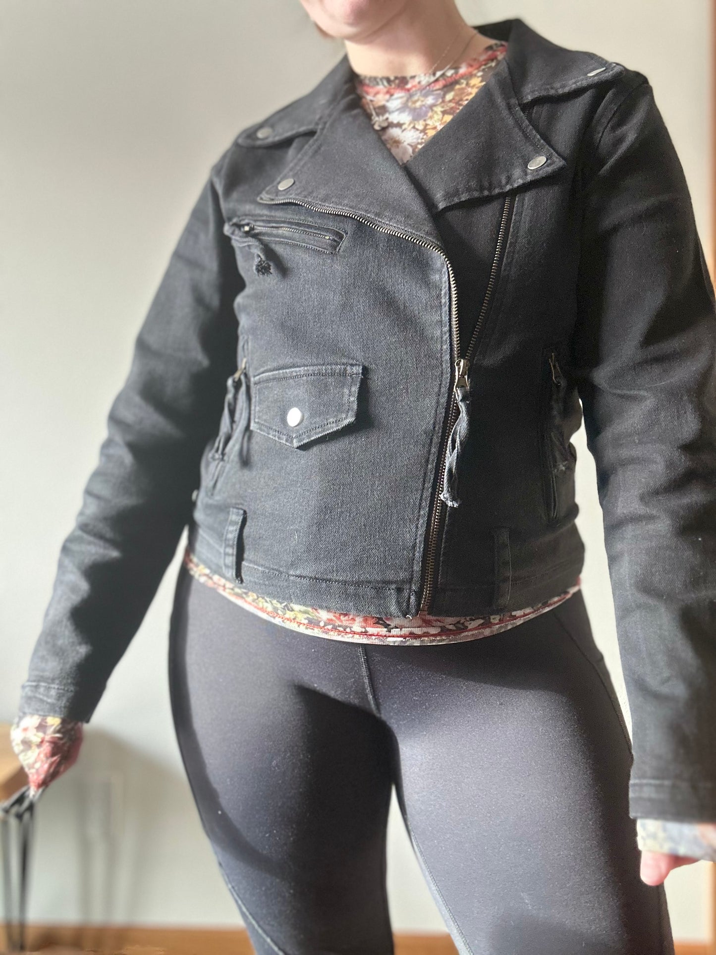 Mia Moto Denim Jacket